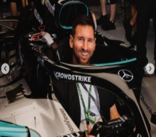 现场观战F1迈阿密大奖赛，梅西社媒晒体验F1赛车以及与车手合照