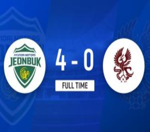 K联赛：奥伯丹传射建功！全北现代4球大胜光州FC！