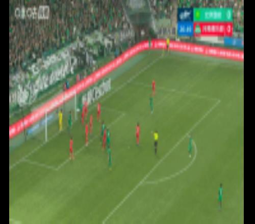 国安主场10领先河南！塞尔吉尼奥开出角球，达万头球破门