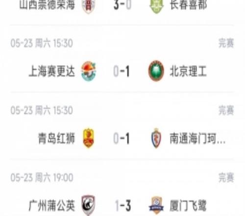 中乙综述：厦门飞鹭两连胜升南区第3，江西庐山读秒绝杀升南区第4