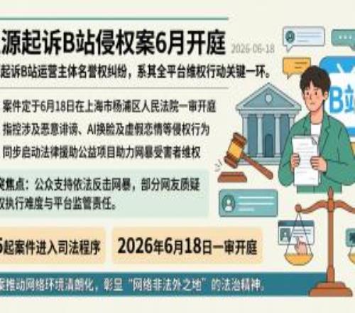 王源起诉B站侵权：包含恶意诽谤AI滥用人身诋毁等侵权内容