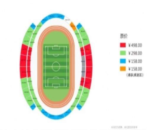 国足vs泰国票价：分为3个档次，158元、298元、498元
