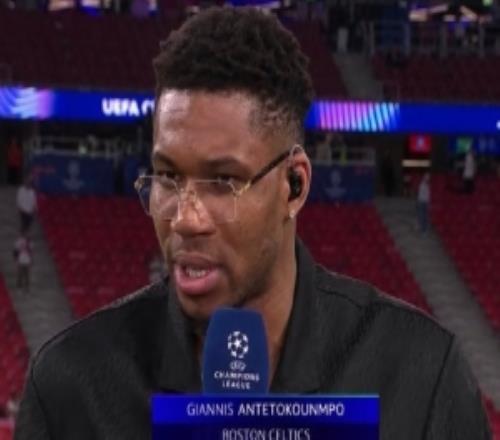 乌龙!NBA球星字母哥担任欧冠嘉宾转播方将其误标为凯尔特人球员