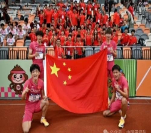亚洲U20田径锦标赛男子4400米接力决赛：中国队破赛会纪录夺冠
