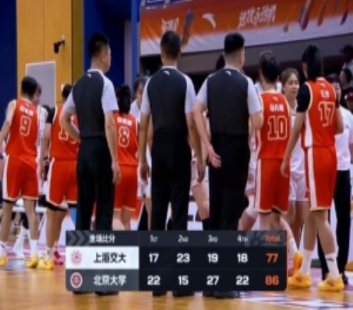 北京大学女篮四强赛首回合力克上海交大王雨桐23分王家绘21+14