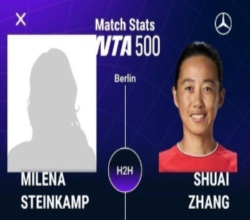 张帅20完胜施泰因坎普,晋级WTA500柏林站单打资格赛决胜轮