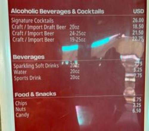 美国vs巴拉圭球场食品价格：啤酒20美元，薯片5.75美元，热狗10刀