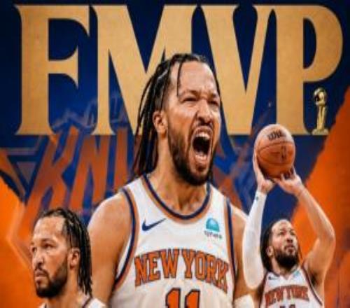 纽约之王！直播吧海报：2026年NBA总决赛最有价值球员：布伦森！