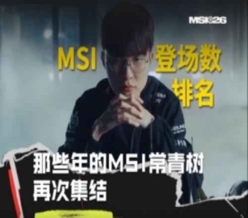 LPL分享MSI选手登场数排名:Faker9次最多Caps7次第二