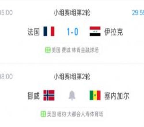 两场同开法国比赛一再推迟尚未有开球时间8点挪威将战塞内加尔