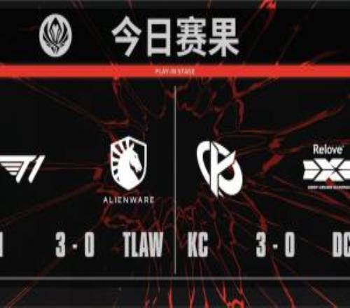 MSI入围赛今日赛果：T1毫无悬念30带走TLKC降维打击横扫DCG