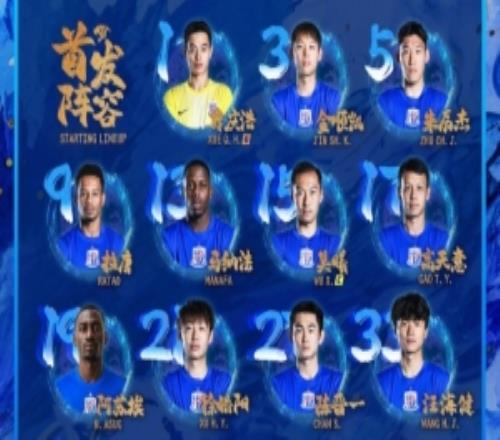2026怡宝中超联赛第16轮大连英博VS上海申花首发名单