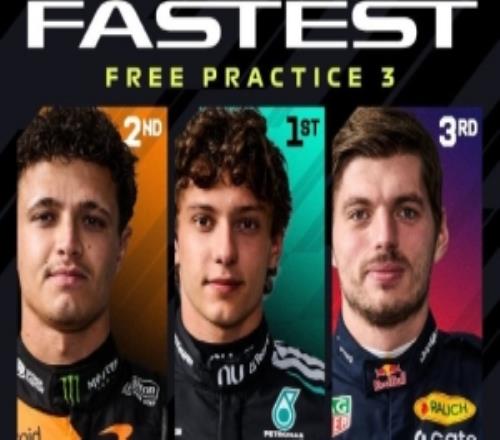 F1比利时站三练：安东内利最快，诺里斯第二、维斯塔潘第三