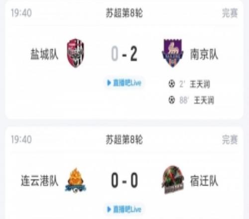 苏超综述：盐城不敌南京无缘登顶，连云港战平开赛至今依旧0胜