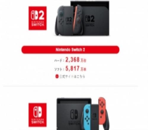 任天堂公开最新财报，Switch2销量突破2368万台