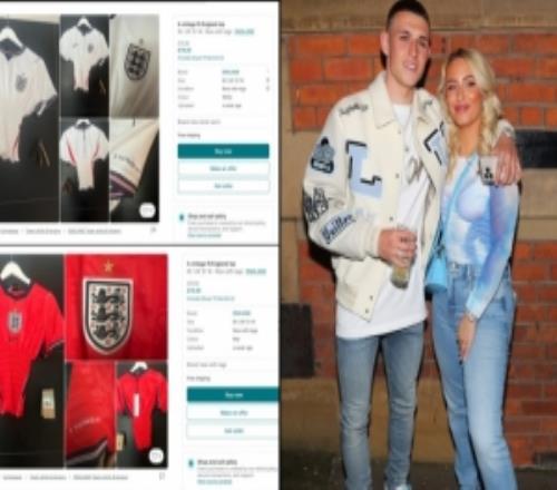 太阳报：福登女友在二手平台出售英格兰世界杯球衣，标价70英镑