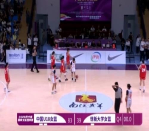 热身赛中国U18女篮全员得分大胜世新大学女篮对手全场39分