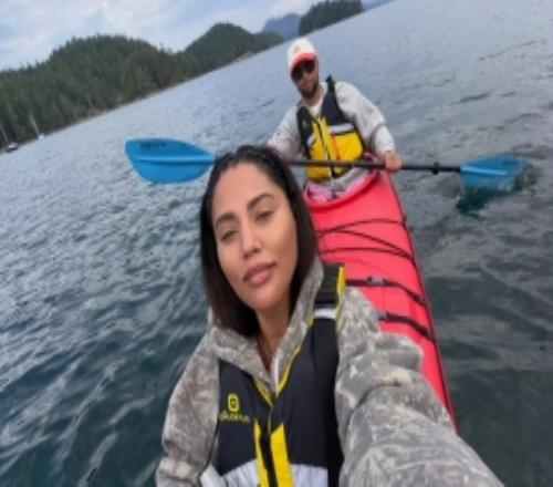 享受假期！库里夫妇加拿大旅游划船钓鱼好不惬意