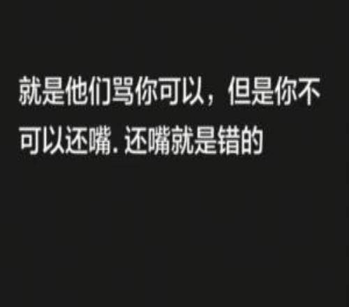 韦世豪：就是他们骂你可以，但是你不可以还嘴，还嘴就是错的