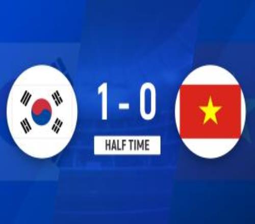 半场韩国U23暂10越南U23李英俊头球破门黎文顺进球越位被吹