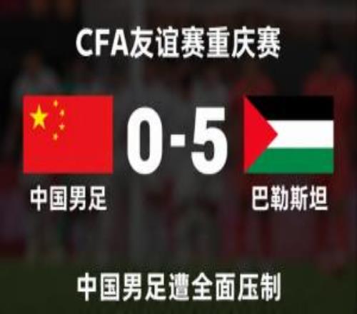 国足历史首负巴勒斯坦！此前国足面对巴勒斯坦5胜2平+仅丢2球