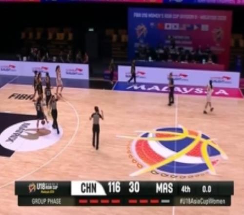 U18亚洲杯中国U18女篮86分狂胜马来西亚孙晗昀22+8
