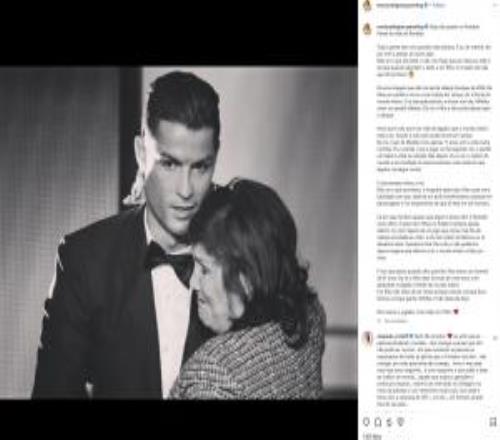 C罗母亲点赞ins帖子：当人们指责一个孩子时，最先疼的是母亲的心