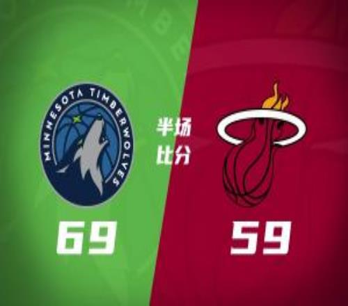 神仙打架字母哥21分华子+三球37分森林狼半场领先热火10分