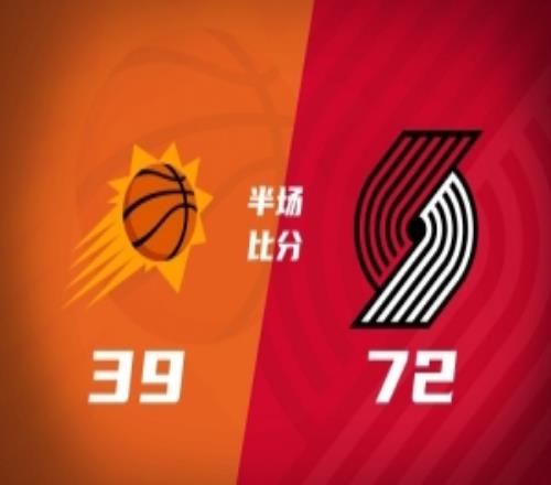 半场开拓者领先太阳33分利拉德17分莫兰特10+6杨瀚森未出场